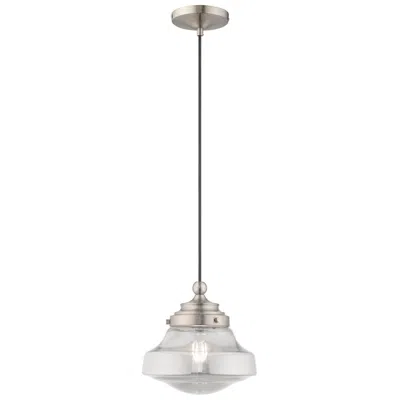Livex Lighting 1 Light Brushed Nickel Mini Pendant