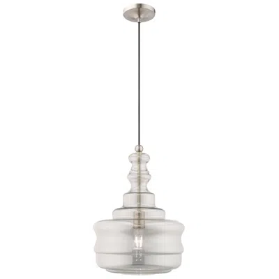 Livex Lighting 1 Light Brushed Nickel Mini Pendant