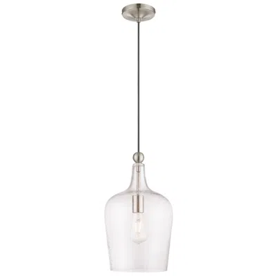 Livex Lighting 1 Light Brushed Nickel Mini Pendant