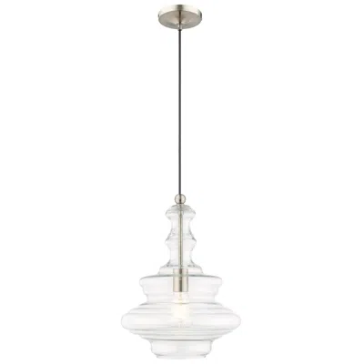 Livex Lighting 1 Light Brushed Nickel Mini Pendant