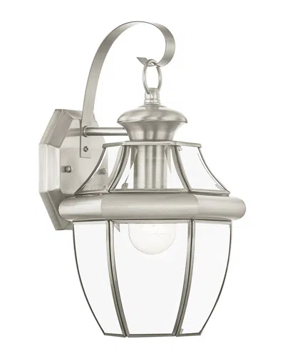 Livex Lighting 1-light Brushed Nickel Outdoor Wall Lantern