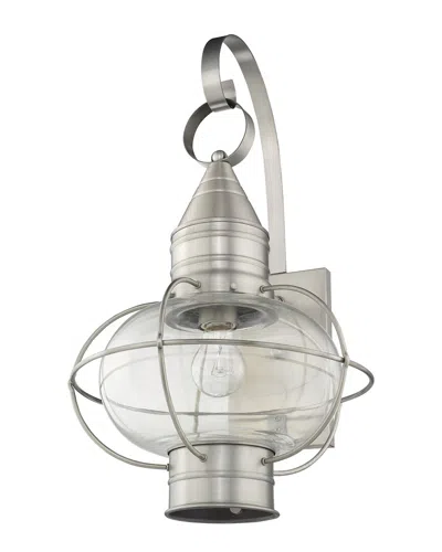 Livex Lighting 1-light Brushed Nickel Outdoor Wall Lantern In Metallic