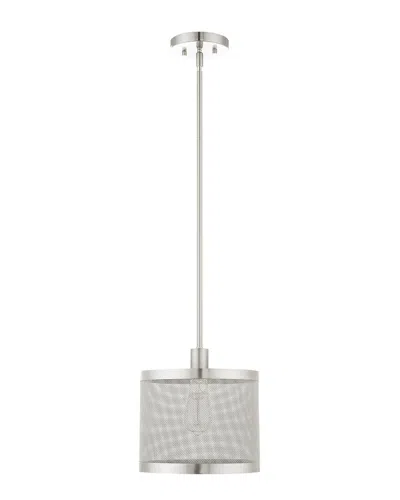Livex Lighting 1-light Brushed Nickel Pendant In Metallic