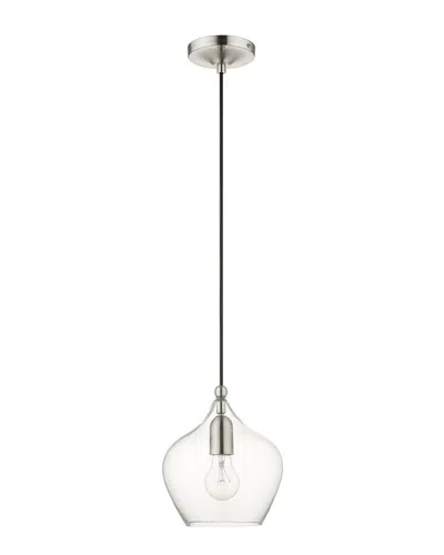 Livex Lighting 1-light Brushed Nickel Pendant In Metallic