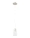 Livex Lighting 1-light Brushed Nickel Pendant In Metallic