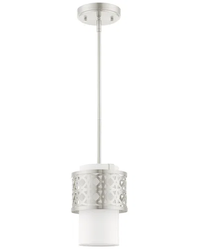 Livex Lighting 1 Light Brushed Nickel Single Pendant In Neutral