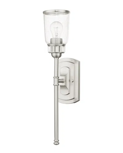 Livex Lighting 1-light Brushed Nickel Single Sconce In Metallic