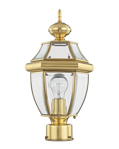 Livex Lighting 1-light Outdoor Post Top Lantern In Gold