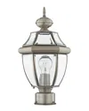 Livex Lighting 1-light Outdoor Post Top Lantern In Silver