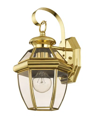 Livex Lighting 1-light Outdoor Wall Lantern In Gold