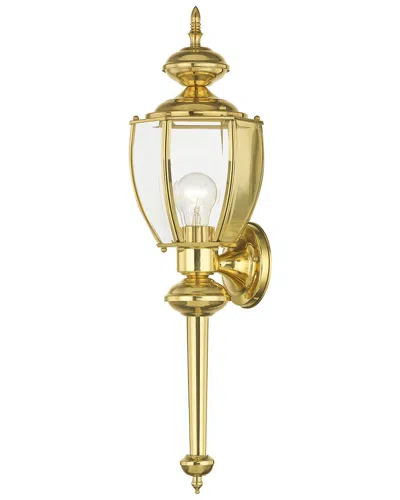 Livex Lighting 1-light Outdoor Wall Lantern In Gold