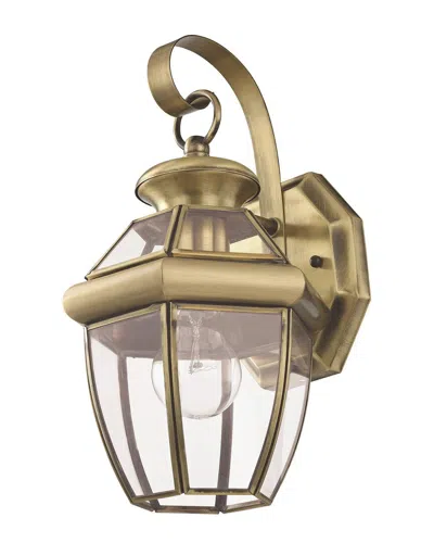 Livex Lighting 1-light Outdoor Wall Lantern In Gold