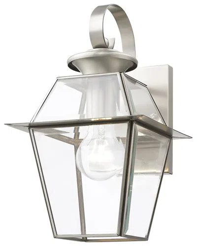 Livex Lighting 1-light Outdoor Wall Lantern In Silver