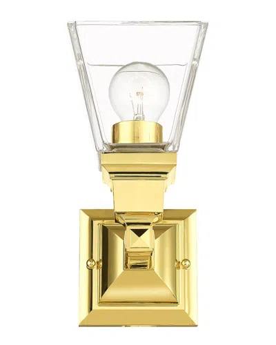 Livex Lighting 1-light Polished Brass Sconce