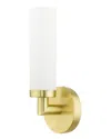 Livex Lighting 1-light Satin Brass Ada Single Sconce In Metallic