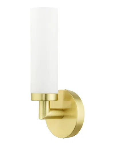 Livex Lighting 1-light Satin Brass Ada Single Sconce In Metallic