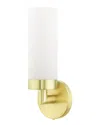 Livex Lighting 1-light Satin Brass Ada Single Sconce In Metallic