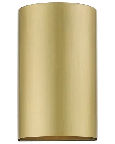 Livex Lighting 1 Light Satin Gold Outdoor/indoor Ada Small Sconce