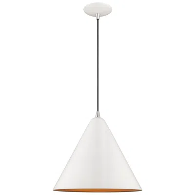 Livex Lighting 1 Light Shiny White Mini Pendant