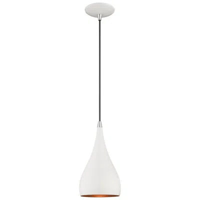 Livex Lighting 1 Light Shiny White Mini Pendant