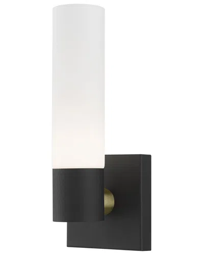 Livex Lighting 1-light Textured Ada Single Sconce In Black