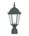 Livex Lighting 1-light Textured Outdoor Post Top Lantern In Black