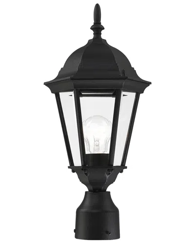 Livex Lighting 1-light Textured Outdoor Post Top Lantern In Black