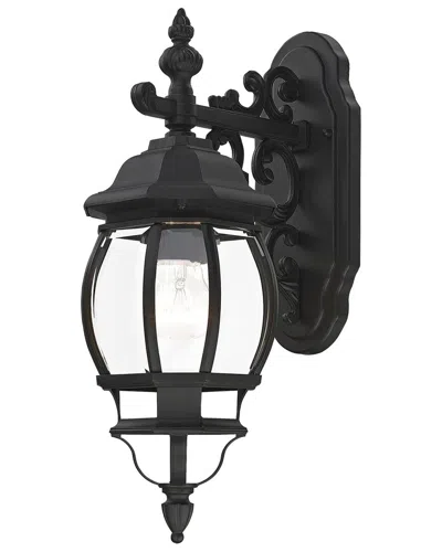 Livex Lighting 1-light Textured Outdoor Wall Lantern In Black