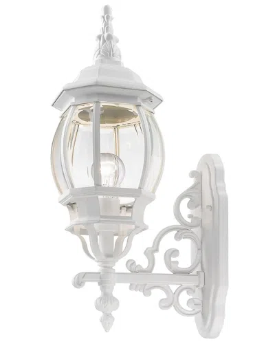 Livex Lighting 1 Light Textured White Small Outdoor Wall Lantern