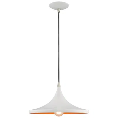 Livex Lighting 1 Light White Mini Pendant