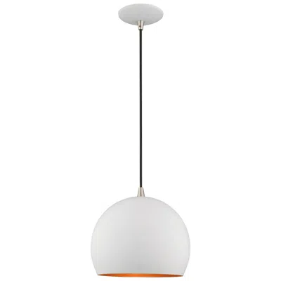 Livex Lighting 1 Light White Mini Pendant