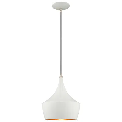 Livex Lighting 1 Light White Mini Pendant
