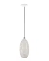 Livex Lighting 1-light White With Brushed Nickel Accents Pendant In White