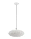 Livex Lighting 1-light White With Brushed Nickel Accents Pendant In White