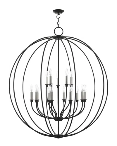 Livex Lighting 10 5-light Black With Brushed Nickel Accents Chandelier