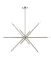 Livex Lighting 10 Light Brushed Nickel Linear Chandelier