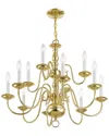 Livex Lighting 12-light Chandelier In Gold