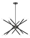 Livex Lighting 12-light Scandinavian Gray Pendant Lantern