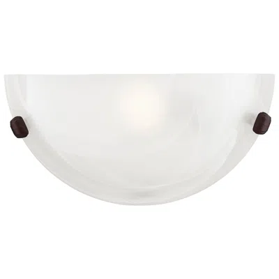 Livex Lighting 12" Wide Bronze And White Glass Wall Sconce