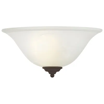 Livex Lighting 13" Wide 1-light White Glass And Bronze Wall Sconce