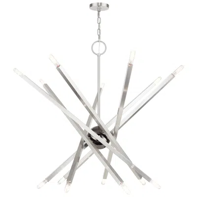 Livex Lighting 14 Light Brushed Nickel Extra Large Foyer Chandelier