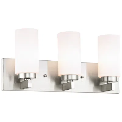 Livex Lighting 18" Wide 3-light Brushed Nickel Modern Bath Vanity