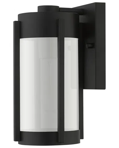 Livex Lighting 1-light Black With Brushed Nickel Candles Outdoor Wall Lantern