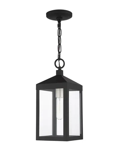 Livex Lighting 1-light Black With Brushed Nickel Cluster Outdoor Pendant Lantern