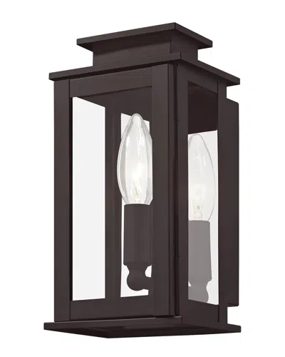 Livex Lighting 1-light Bronze Outdoor Wall Lantern In Brown