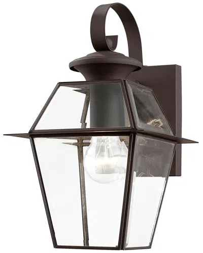 Livex Lighting 1-light Bronze Outdoor Wall Lantern In Brown