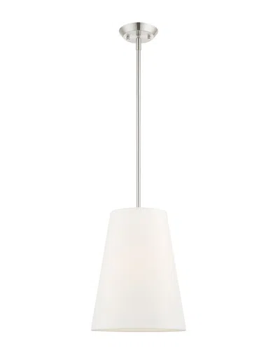 Livex Lighting 1-light Brushed Nickel Pendant In Metallic