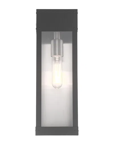 Livex Lighting 1-light Scandinavian Gray Outdoor Wall Lantern