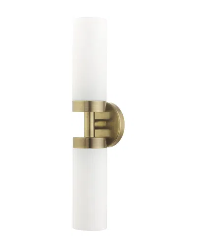Livex Lighting 2-light Antique Brass Ada Vanity Sconce In Metallic