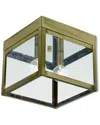 Livex Lighting 2-light Antique Brass Outdoor Ceiling Mount In Metallic